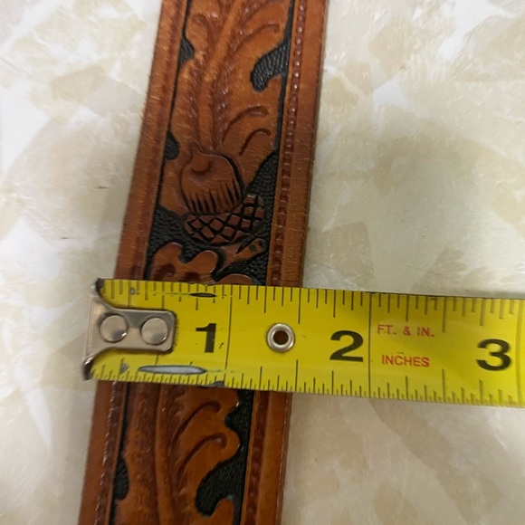 Leather Belt Brown Mexican Sz 36 - Picture 9 of 9